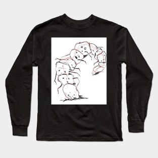 Sketch creepy monster centipede Long Sleeve T-Shirt